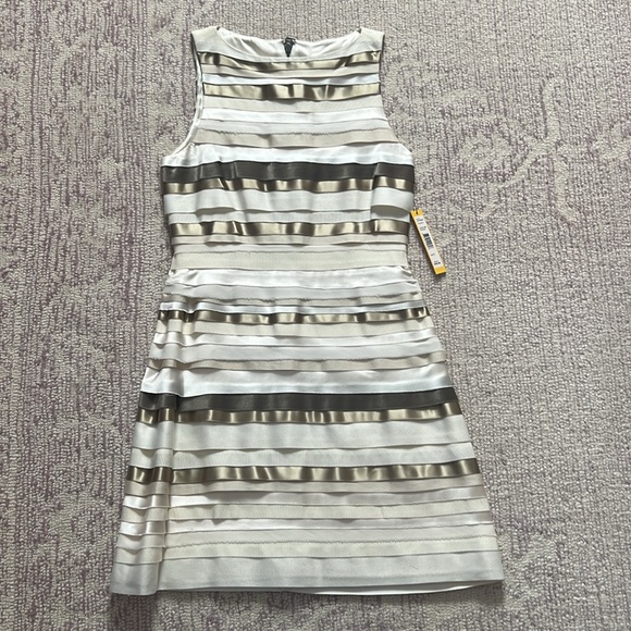 NWT Alice + Olivia Striped Ribbon Dress - Picture 2 of 9
